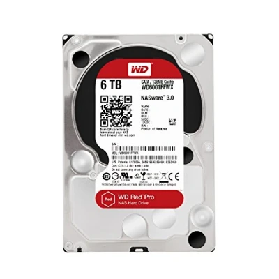 Image of WD Red Pro 6TB NAS Hard Disk Drive 7200 RPM SATA 6 Gb/s 128 MB Cache 3.5 Inch WD6001FFWX