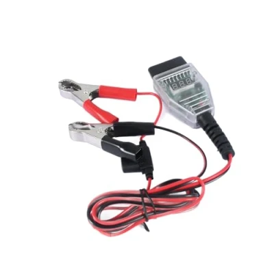 Image of OBD II Car ECU Memory Saver Cable with 2 Alligator Clip, Battery Tester Power Off Saver,ECU Emergency Supply Replacement Kit, 12V Digital Display Leakage Detective Kit