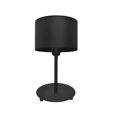 Image of Alba Table Lamp With Round Shade Black 20cm