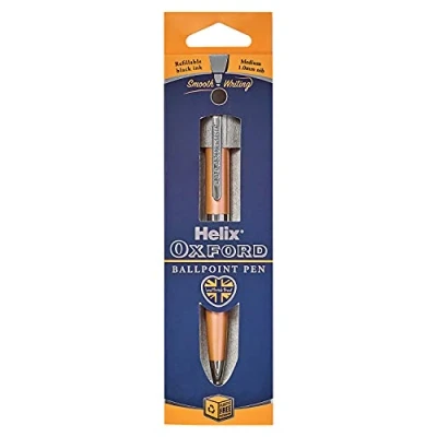 Image of Helix Oxford Premium Ballpoint Pen (Rose Gold) with Plastic Free Packaging, 209813