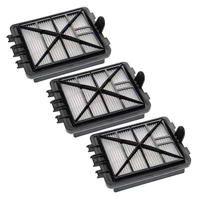 Image of vhbw 3x Replacement Filter compatible with Kärcher VC 6400 PB, 6300, 6 Premium, 6300 B Vacuum Cleaner Exhaust (EPA) Black White