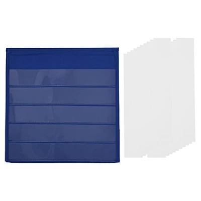 Image of Tabletop Desktop Pocket Chart Table Top with Bonus 20X Dry Erase Cards,Desktop Teaching Double Sided and Self Standing (13 Inches X 12 Inches)