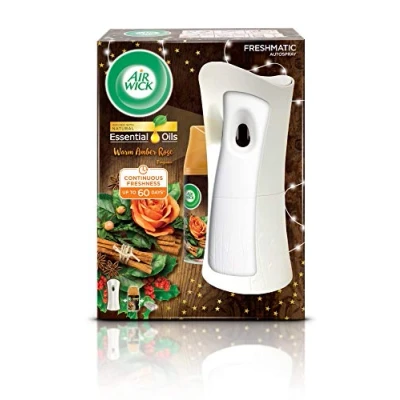 Image of Airwick Freshmatic Autospray Kit, Warm Amber Rose Scent, Gadget and Refill, 250ml