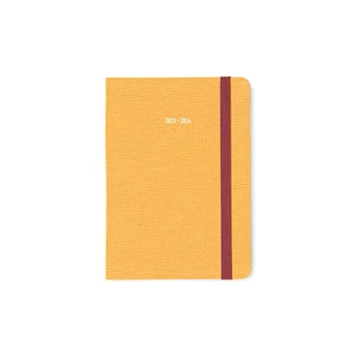 Image of Letts Raw A6 day to a page with appointments 2023/2024 academic diary mustard