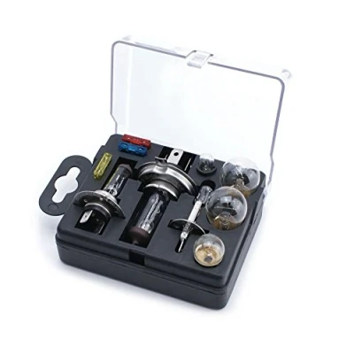 Image of XtremeAuto® UNIVERSAL CAR SPARE BULB &amp; FUSE KIT INCLUDING H1 H4 H7 BULBS FUSES + Sticker