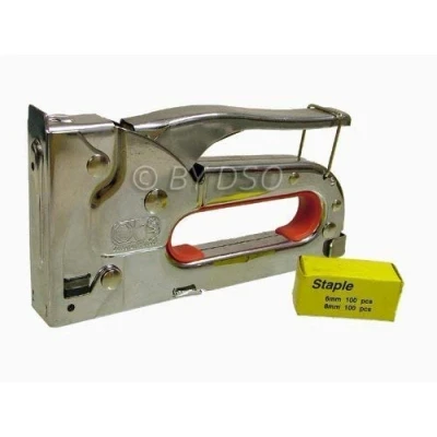 Image of Heavy Duty Hand Operated Staple Gun 4 8mm Staples ST002