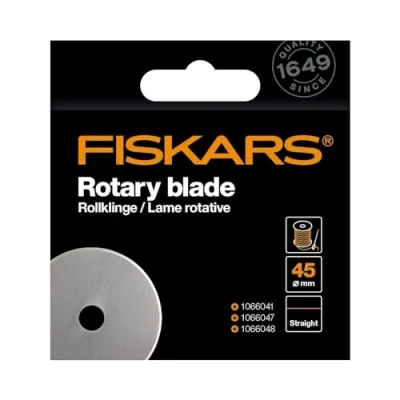 Image of Fiskars Straight Cut Steel Rolling Blade (45mm), Grey, Standard Size