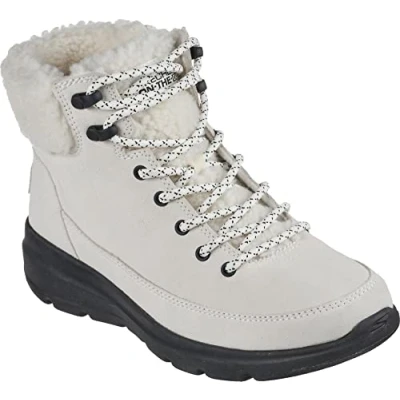 Image of Skechers Womens GLACIAL ULTRA WOODLANDS, White Black, 3.5 UK
