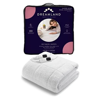 Image of Dreamland 16698C Scandi Sherpa Super King Bed Size Heated Underblanket with Dual Controls