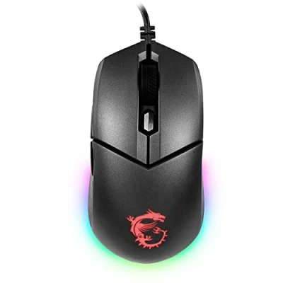 Image of MSI CLUTCH GM11 Gaming Mouse 5000 DPI Optical Sensor, Symmetrical, 10M+ Click OMRON Switches, 6 Buttons, 1ms Latency, RGB Mystic Light, 89g Wired