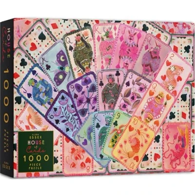 Image of Elena Essex Jigsaw Puzzles for Adults 1000 House of Cards, Jigsaws, Puzzle Pieces, Cool Deck Pack Cards Puzzle, Size 70x50cm