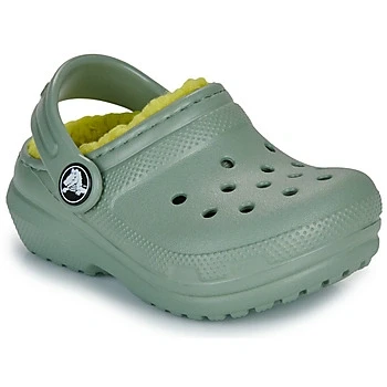 Image of Crocs Unisex Kids Clog,Classic Lined Clog T,Moss,6 UK Child