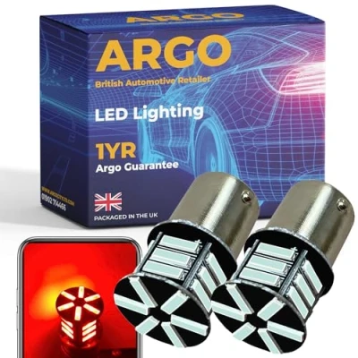 Image of Argo 21 Smd P21w Bulb Xenon Red Led Car Bulbs 12v Stop Tail Brake Light 382 1156 Ba15s Rear Fog Bayonet Upgrade Super Bright