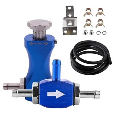 Image of Bohaner Adjustable Car Manual Turbo Boost Controller Tee Bleed Valve Petrol Diesel Kit for Most Turbocharged Engines