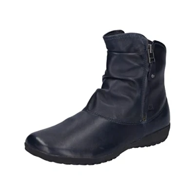 Image of Josef Seibel Women Bootees Naly 24, Ladies Ankle Boots,Width G (Regular),Gathered,Zipper,Low Boots,Boot,Half Boot,Bootie,Blue (Ocean),41 EU / 7 UK