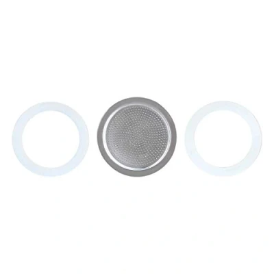 Image of Stovetop Espresso Maker Replacement Silicone 4 Cup Size Gasket Seals and Filter Screen for Easyworkz Moka Pot