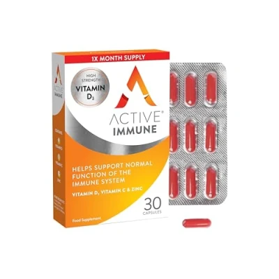 Image of Active Immune Vitamin D 2000IU Vegan Formula D3 C &amp; Zinc 30 Capsules
