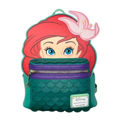 Image of loungefly Disney The Little Mermaid Ariel Cosplay Womens Double Strap Shoulder Bag Purse
