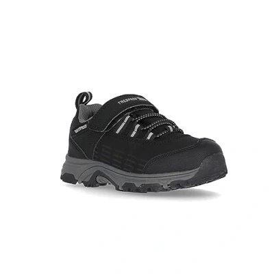 Image of Trespass Harrelson Boys Girls Black Waterproof Hiking Walking Shoes Boots