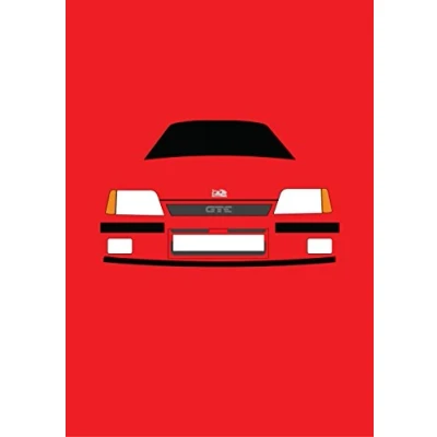 Image of Vauxhall Astra MK2 GTE Retro Motor Company Greeting Card