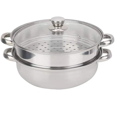 Image of Stainless Steel Cookware 27cm/11in 2 Layer Steamer Pot Cooker Double Boiler Soup Steaming Pot,Nickel Free Set,Healthy Set