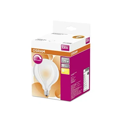 Image of Osram LED Light Bulb E27 Warm White 2700 K 8.5 W Star Classic Globe Dimmable Replacement for 75 Watt