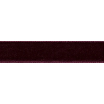 Image of Berisfords Velvet Ribbon, Burgundy, 10.2 x 5.6 cm