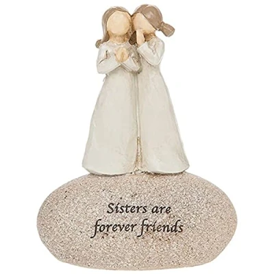 Image of Angels Sisters are forever friends Sentimental Pebble Gift