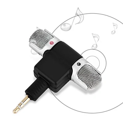Image of VBESTLIFE Mini Stereo Microphone Studio Broadcasting Recording Mic with 3.5mm Gold plating Plug Jack for PC Laptop MD Camera