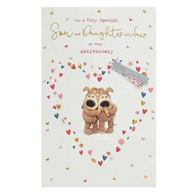 Image of Boofle Son &amp; Daughter In Law Anniversary Card With Envelope Cute Design