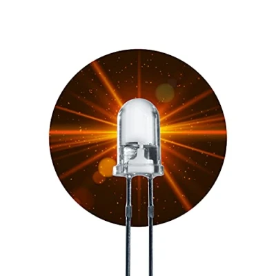 Image of Lumetheus LEDs 5 mm Colour Orange Extra Super Bright 25.000 mcd 100 Pieces 2 3 Volts Pin Light Emitting LED Diode