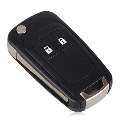 Image of Kelay 2 Buttons Car Key Fob Case Remote Control Replacements Compatible for Opel Vauxhall Buick Astra Insignia Vectra Chevrolet Cruze Aveo Spark Captiva Orlando (1pcs)