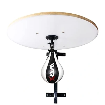Image of WARX Heavy Duty Speed Ball Platform Set Swivel Boxing Punching Bag Stand Workout (White)