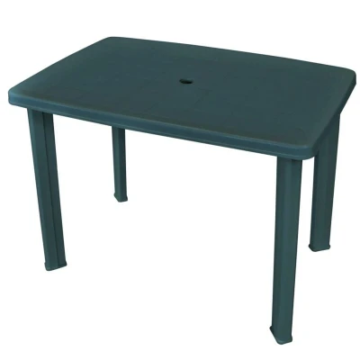 Image of vidaXL Garden Table Outdoor Camping Dining Furniture Durable Weather Resistant 101x68x72 cm Plastic Green