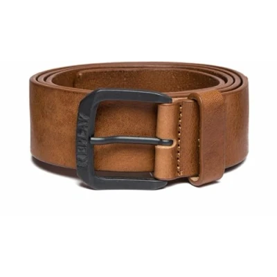 Image of Replay men&#039;s leather belt, brown (Tan 045), 85 cm