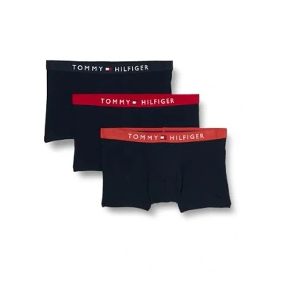 Image of Tommy Hilfiger Trunk 3 PACK Pants, Men&#039;s, Size: Small, Terra red/red/desert sky