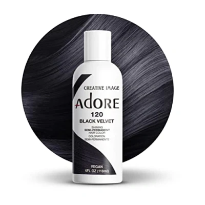 Image of Adore Shining Semi Permanent Hair Colour, 120 Black Velvet