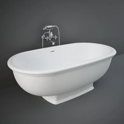 Image of RAK Washington Freestanding Bath 1550 x 800mm White WTBT15681500