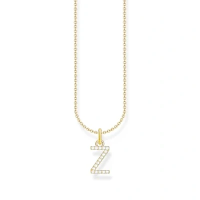 Image of THOMAS SABO Letter C Necklace 925 Sterling Silver with Zirconia KE2242 051 14