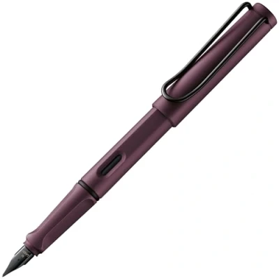 Image of LAMY safari scarlet Fountain Pen with ergonomic grip &amp; polished steel nib in size EF ideal for any Writing Calligraphy including T 10 blue cartridge Right Handed