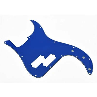 Image of KAISH 13 Hole P Bass Style Pickguard PB Scratch Plate for USA/Mexico Precision Blue 3 Ply