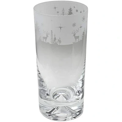 Image of Milford Collection Animo Glass Winter Wonderland Highball