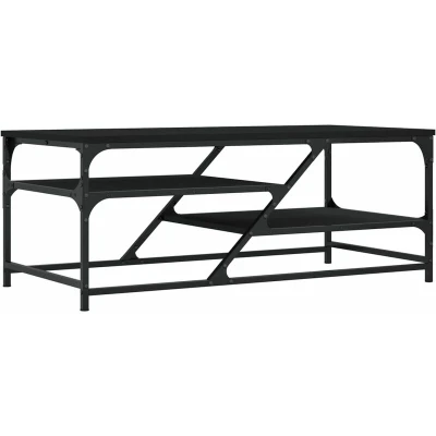 Image of vidaXL Coffee Table Black 100x49x40 cm Engineered Wood
