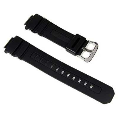 Image of Casio Genuine Replacement Watch Strap 10273059 AWG M100F 1BD, AW 590 1AW + Other Models, Black, Strap,