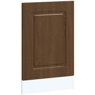 Image of vidaXL Dishwasher Panel Kalmar Brown Oak 45x1.5x67 cm Engineered Wood