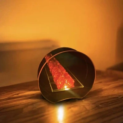 Image of Cello Gleneagles Gold Round Large Infinity LED USB Lamp. Desk Lamp, Night Light. Room Decor, Lights for Bedroom. Bedroom Accessories, Home Decor Neon Light Sign, Bedside