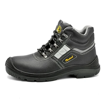 Image of SAFEYEAR Men Safety Work Boots Steel Toe S3 Cow Leather Water Resistant Lightweight Non slip Puncture Shoes(Size UK 9)