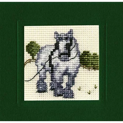 Image of Textile Heritage Shire Horse A Counted Cross Stitch Card Kit