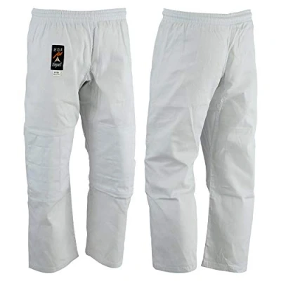 Image of Playwell Martial Arts Judo Trousers white Bleached (Double padded knees) 9oz (4/170cm)