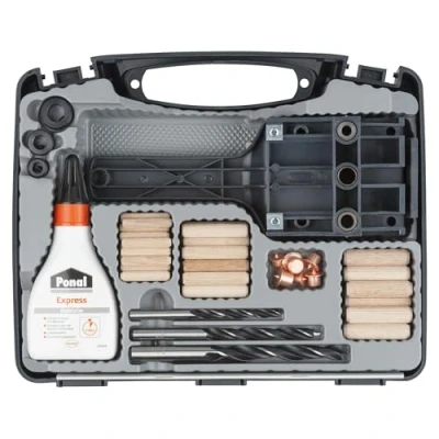 Image of Wolfcraft Universal Dowelmaster Set I 4645000 The Complete Starter All Standard Wood Dowel Joints